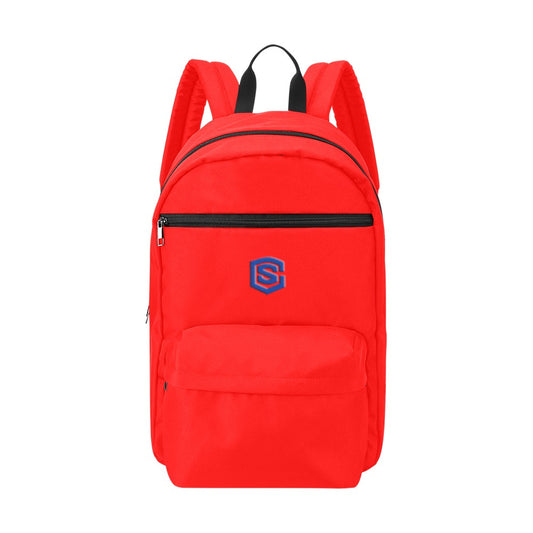 Red Travel Backpack With Blue Logo Travel Backpack(Large Capacity)(Model 1691)