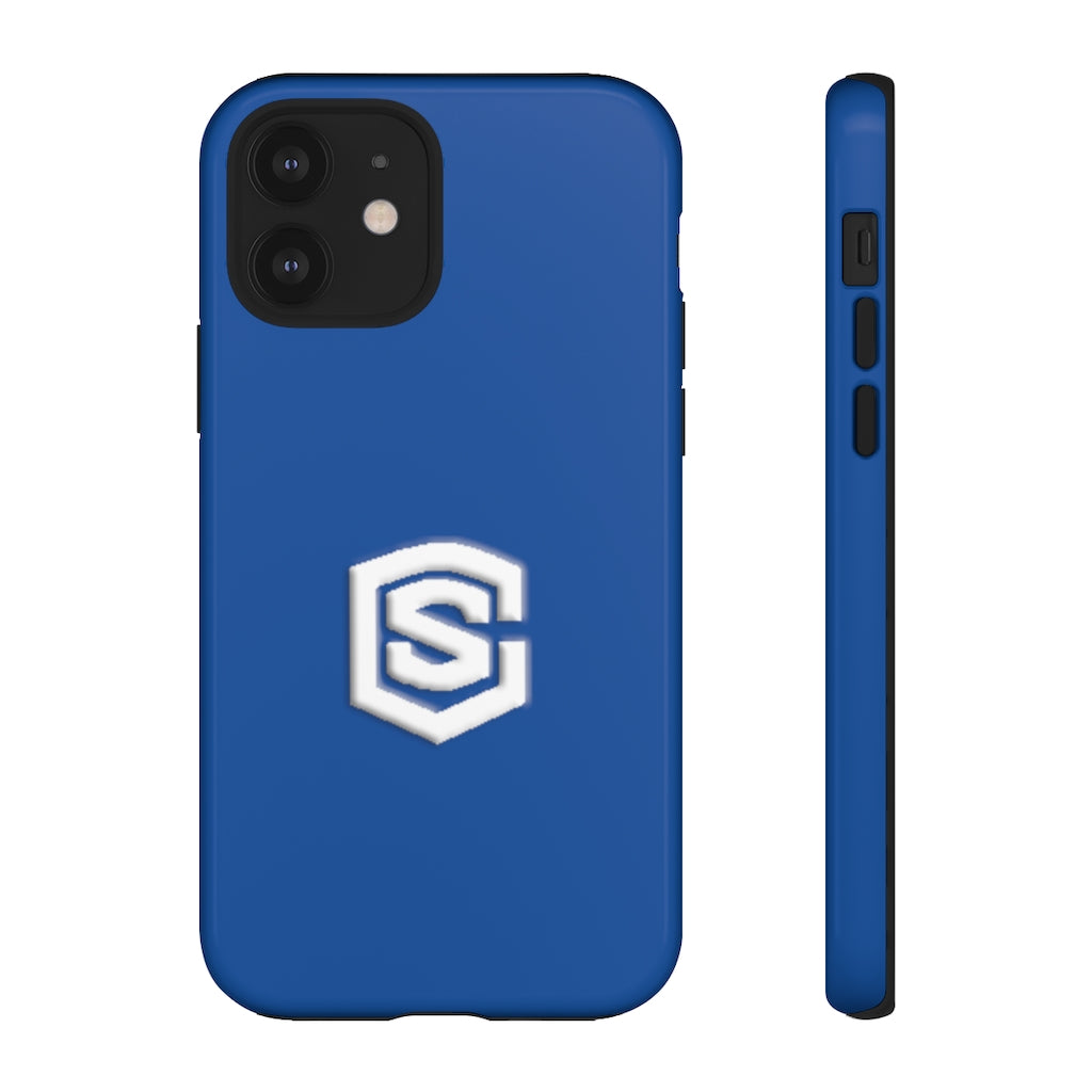 Blue Tough Cases White Logo