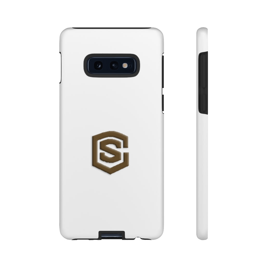 Black Tough Cases White Logo