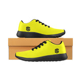 YELLOW KID SNEAKER WITH BLACK LOGO Kid's Sneakers (Little Kid / Big Kid) (Model020)