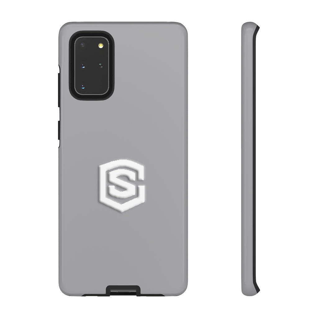Silver Tough Cases White Logo