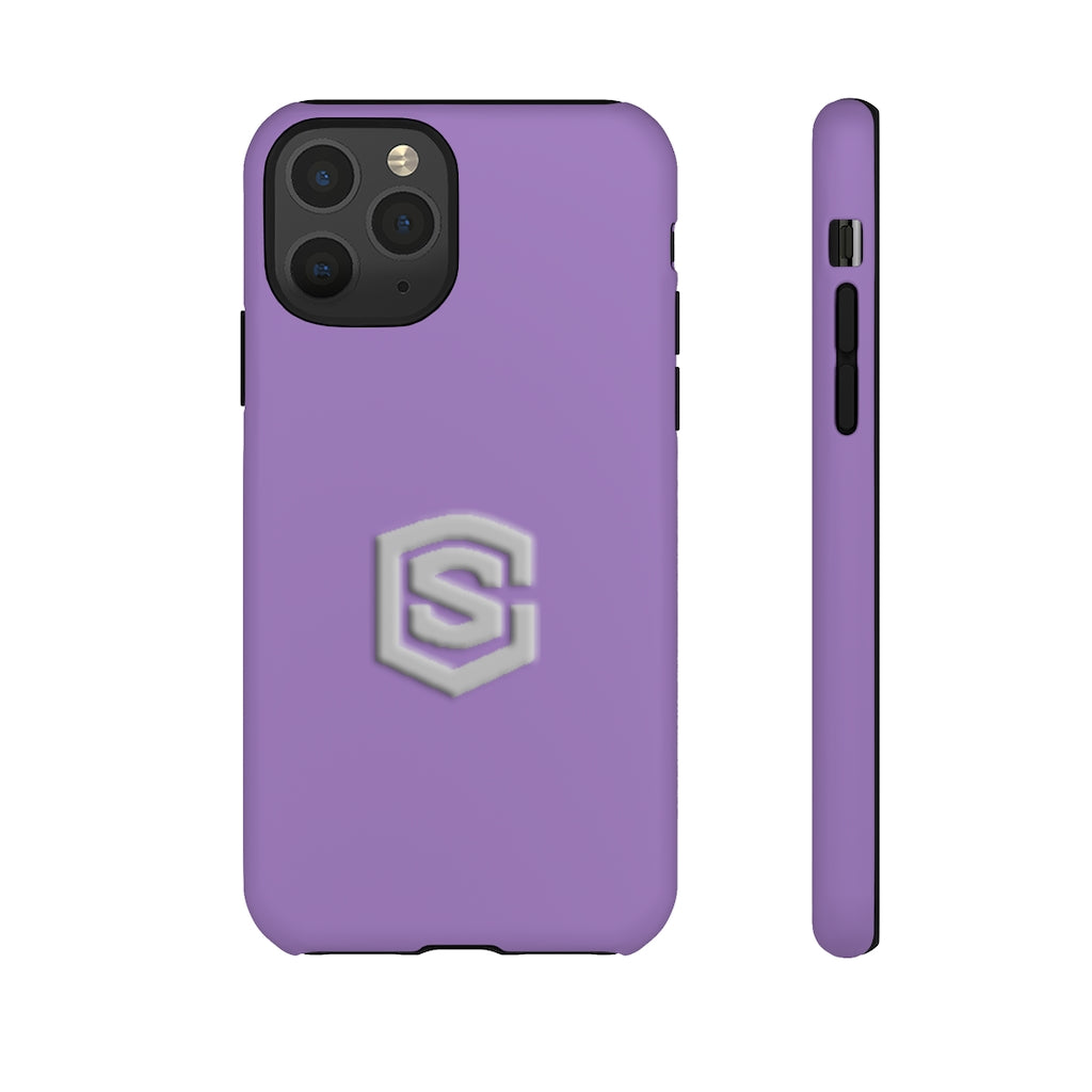 Purple Tough Cases Silver Logo