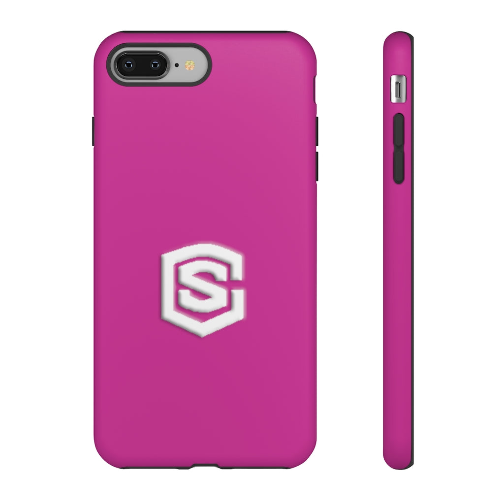 Pink Tough Cases White Logo