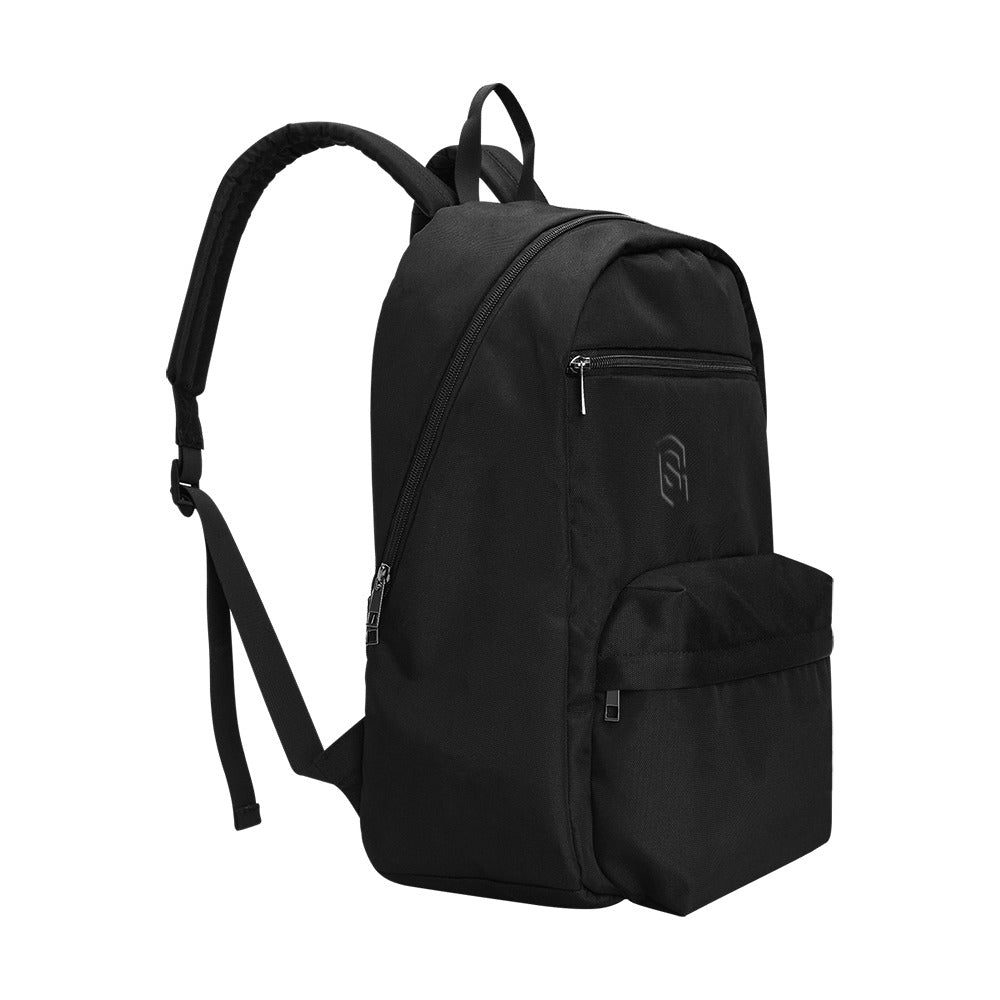 Black Travel Backpack With Black Logo Travel Backpack(Large Capacity)(Model 1691)