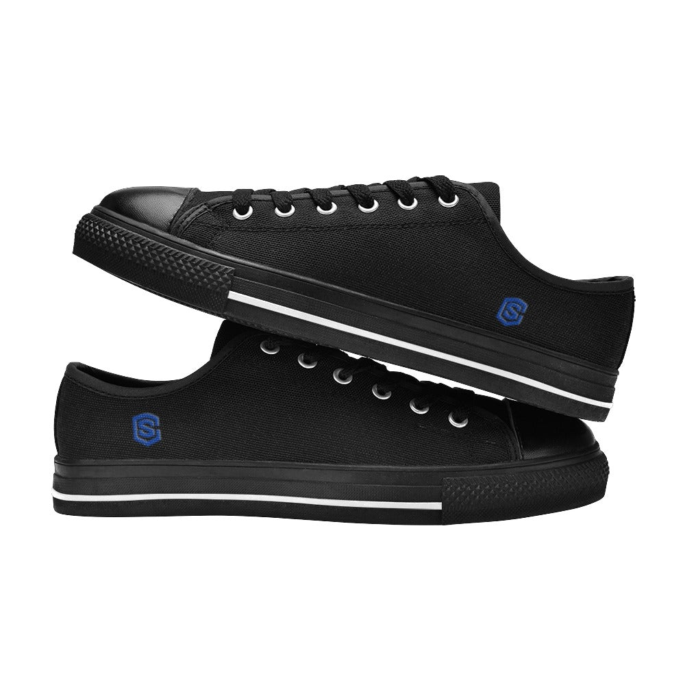 Blue logo Men's Classic Canvas Shoes (Model 018)