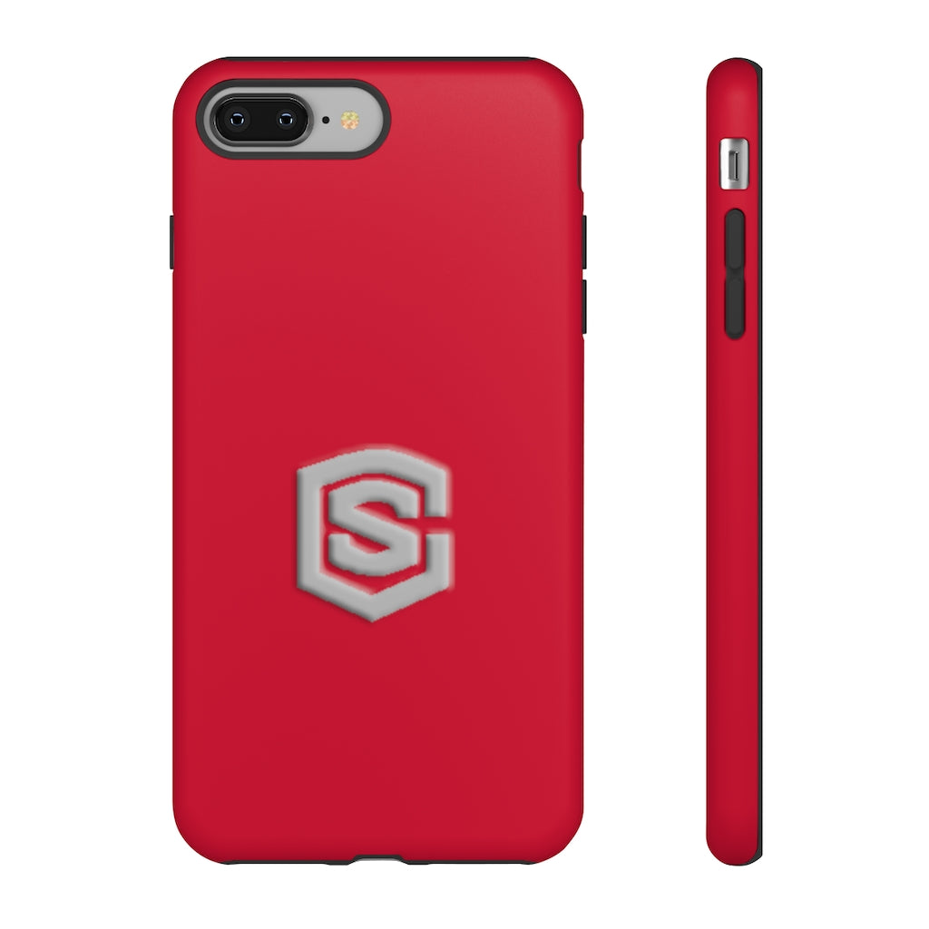 Red Tough Cases Silver Logo