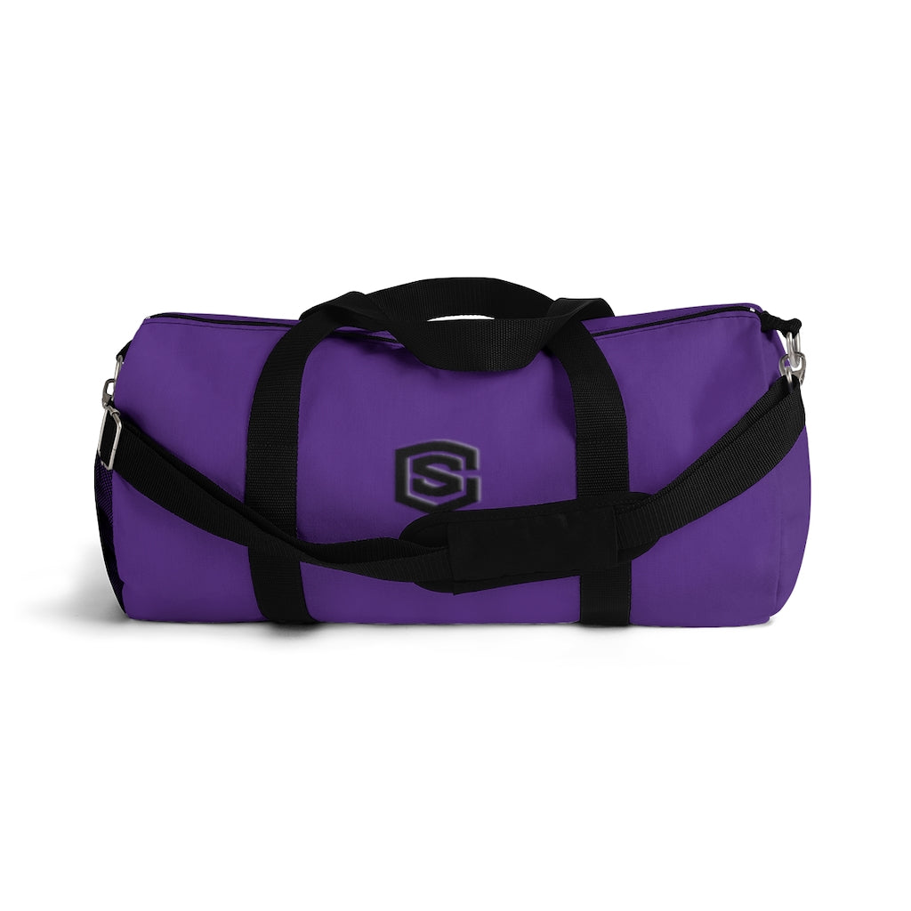 Purple Duffel Bag Black Logo