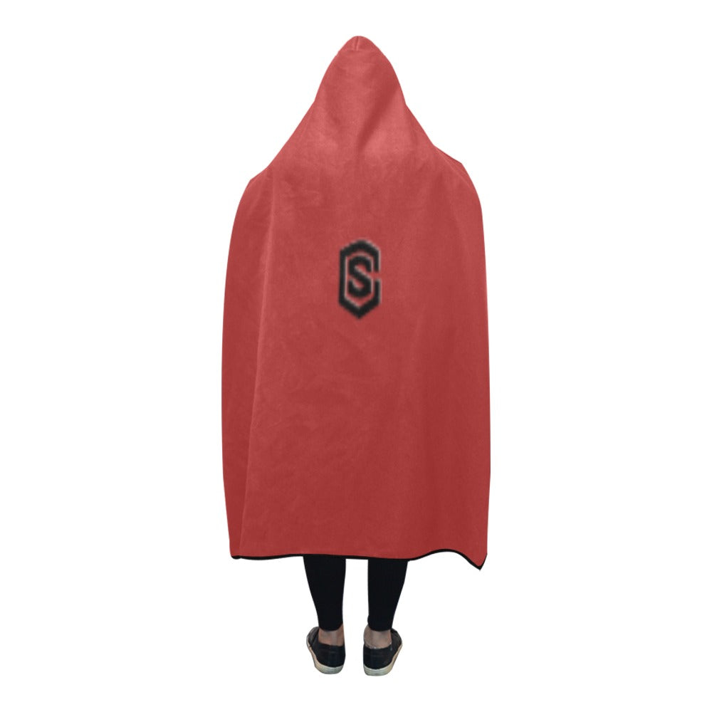 BROWN Hooded Blanket WHITH BLACK LOGO Hooded Blanket 80"x56"