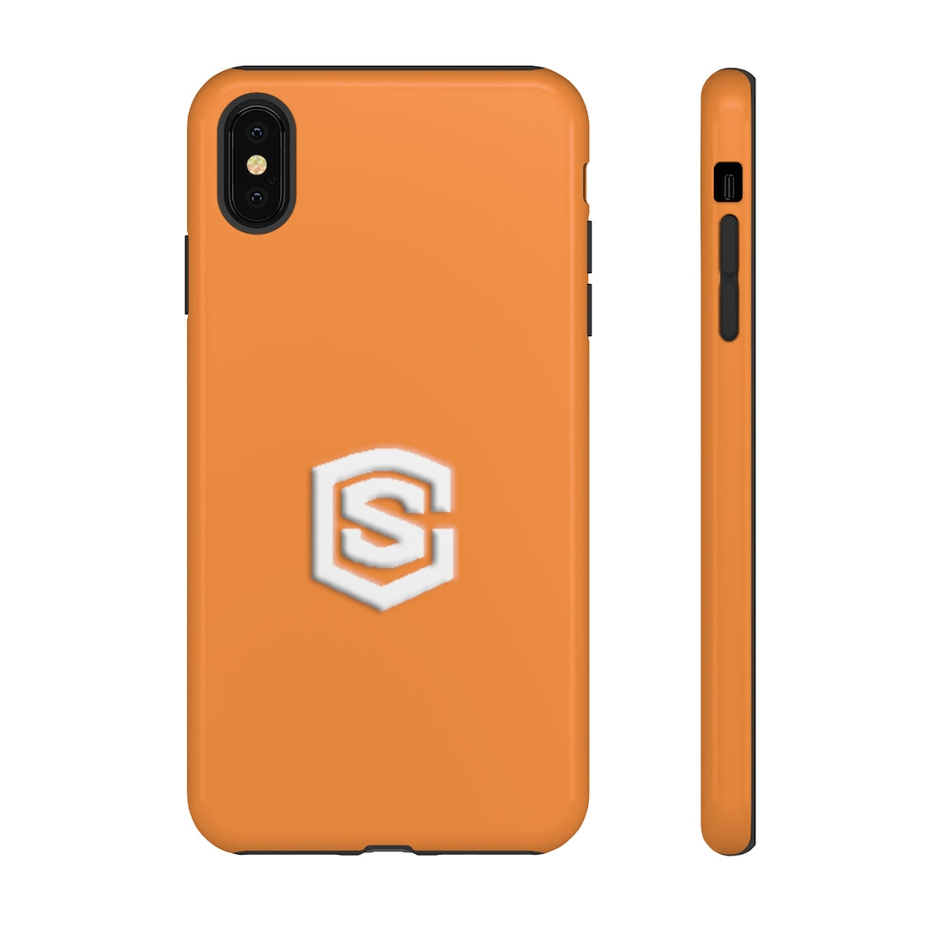 Orange Tough Cases White Logo