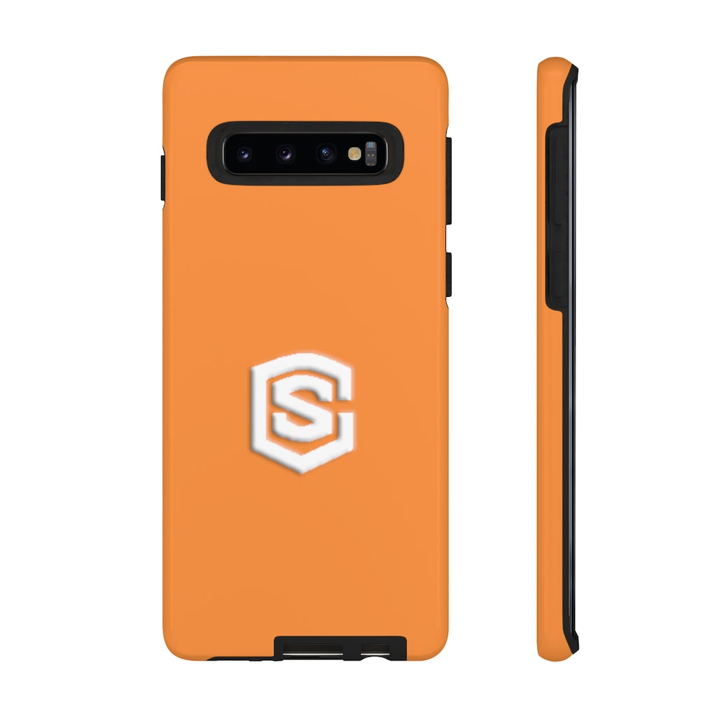 Orange Tough Cases White Logo