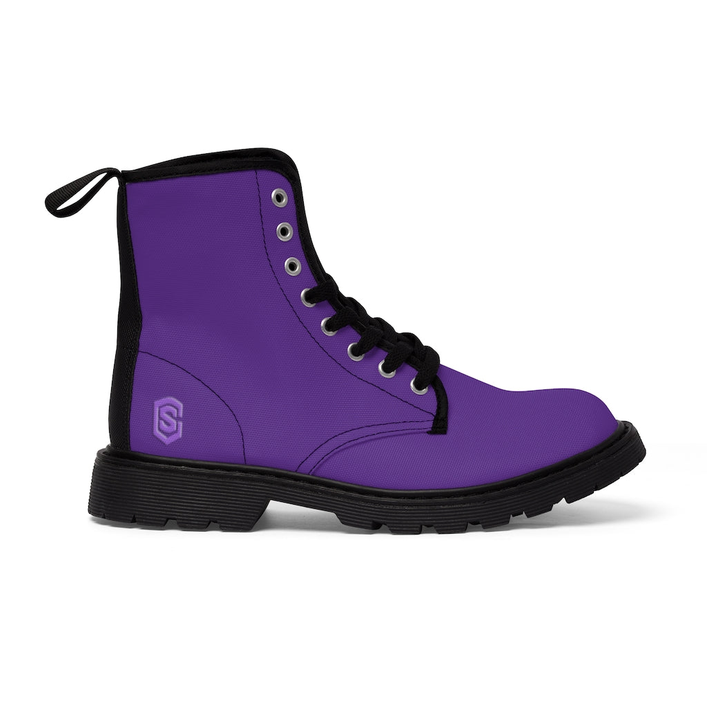 Violet Men's Canvas Boots Violet Logo