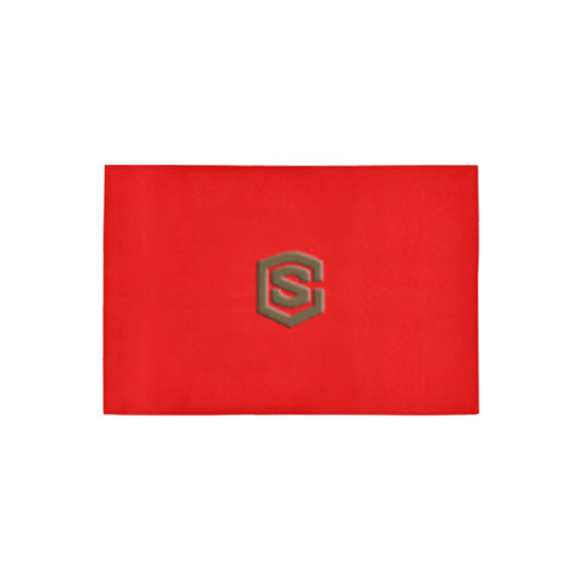 Red Doormat 24" x 16" (Sponge Material) with Brown Logo Doormat 24" x 16" (Sponge Material)