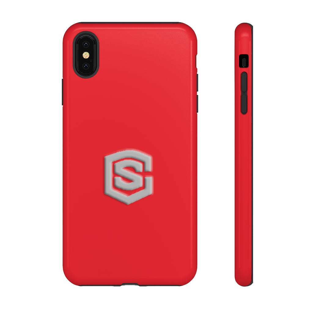 Red Tough Cases Silver Logo