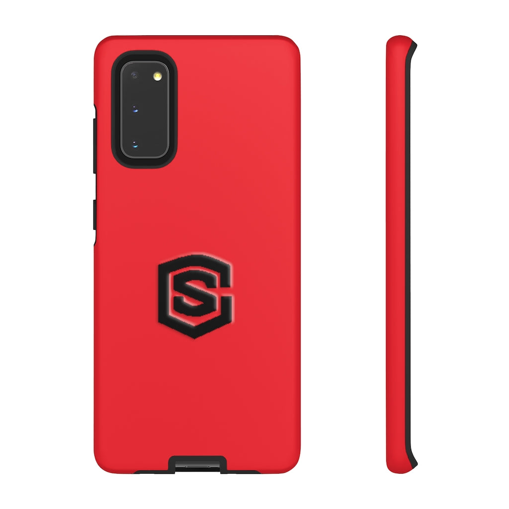 Red Tough Cases Black Logo