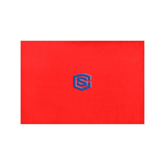 Red Placemats 12" x 18" With Blue Logo Placemats 12" x 18" (Set of 2)