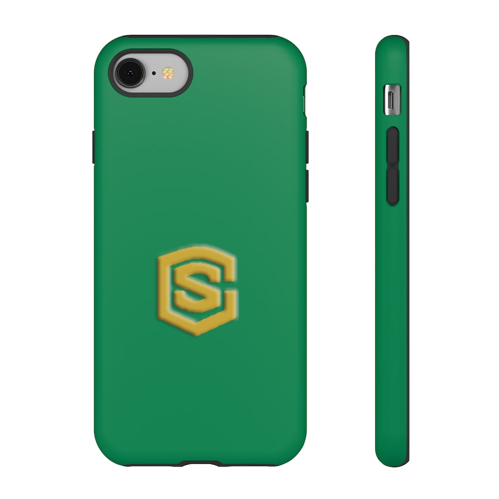 Green Tough Cases Gold Logo