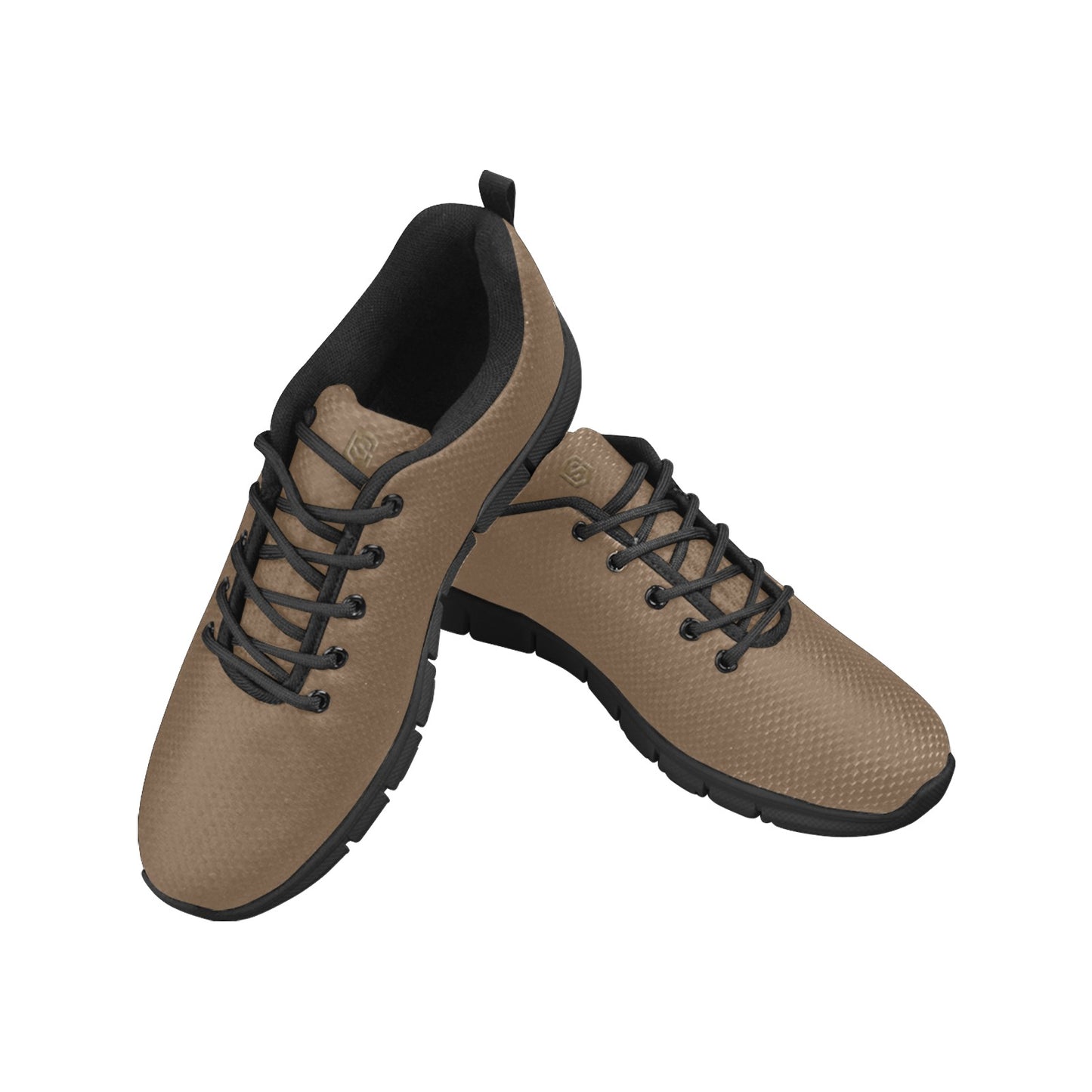 brown Logo Men's Breathable Running Shoes (Model 055)