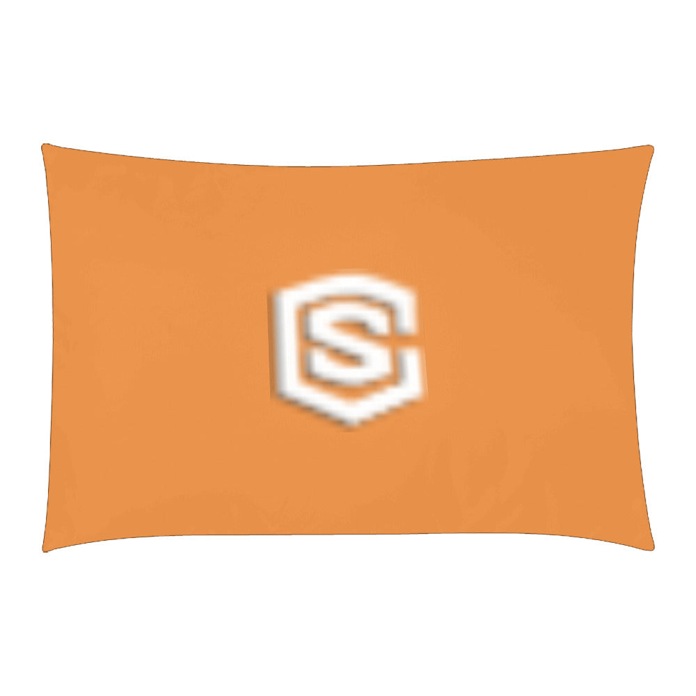 Orange Duvet Cover White Logo 3-Piece Bedding Set (1 Duvet Cover 86"x70"; 2 Pillowcases 20"x30")(One Side)