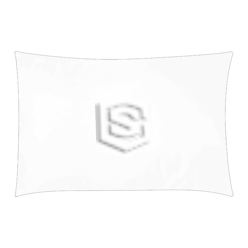 White Duvet Cover White Logo 3-Piece Bedding Set (1 Duvet Cover 86"x70"; 2 Pillowcases 20"x30")(One Side)