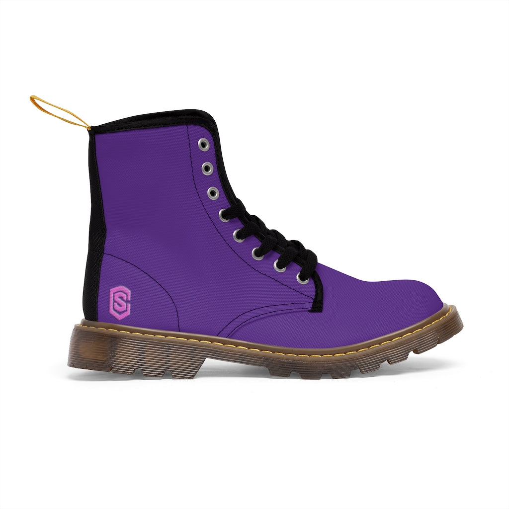 Violet Men's Canvas Boots Violet Logo