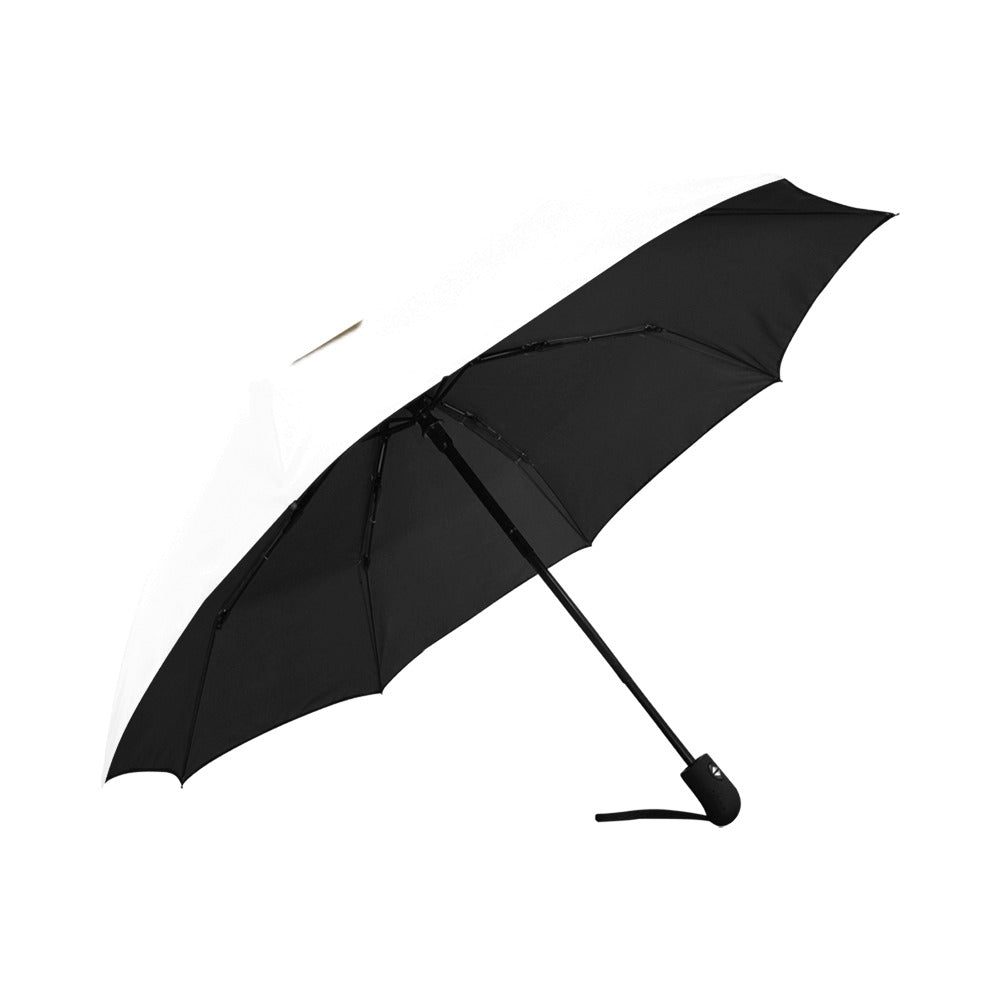 White Anti-UV Automatic Umbrella With Brown Logo Anti-UV Automatic Umbrella(Outside Printing)(Model U09)