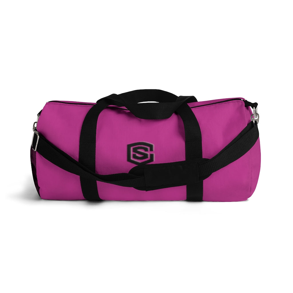 Pink Duffel Bag Black Logo