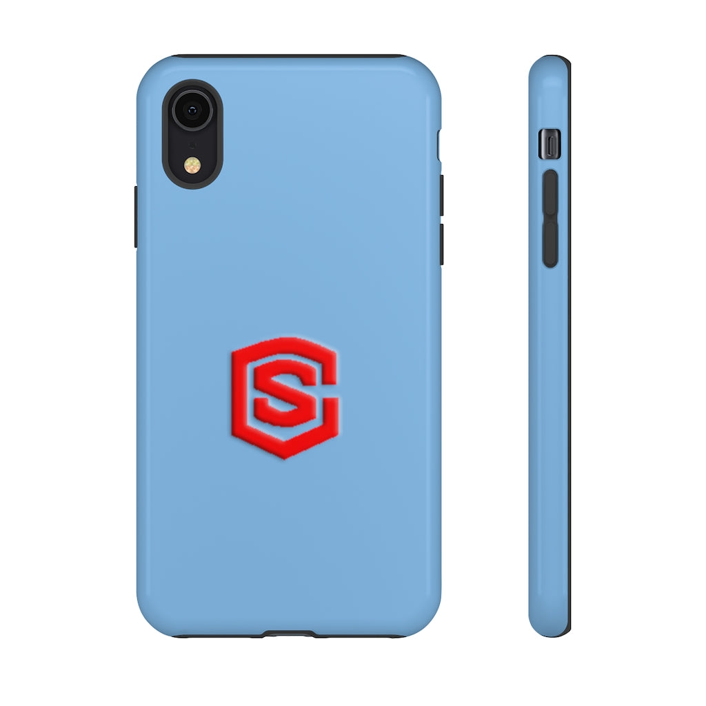 Blue Tough Cases Red Logo