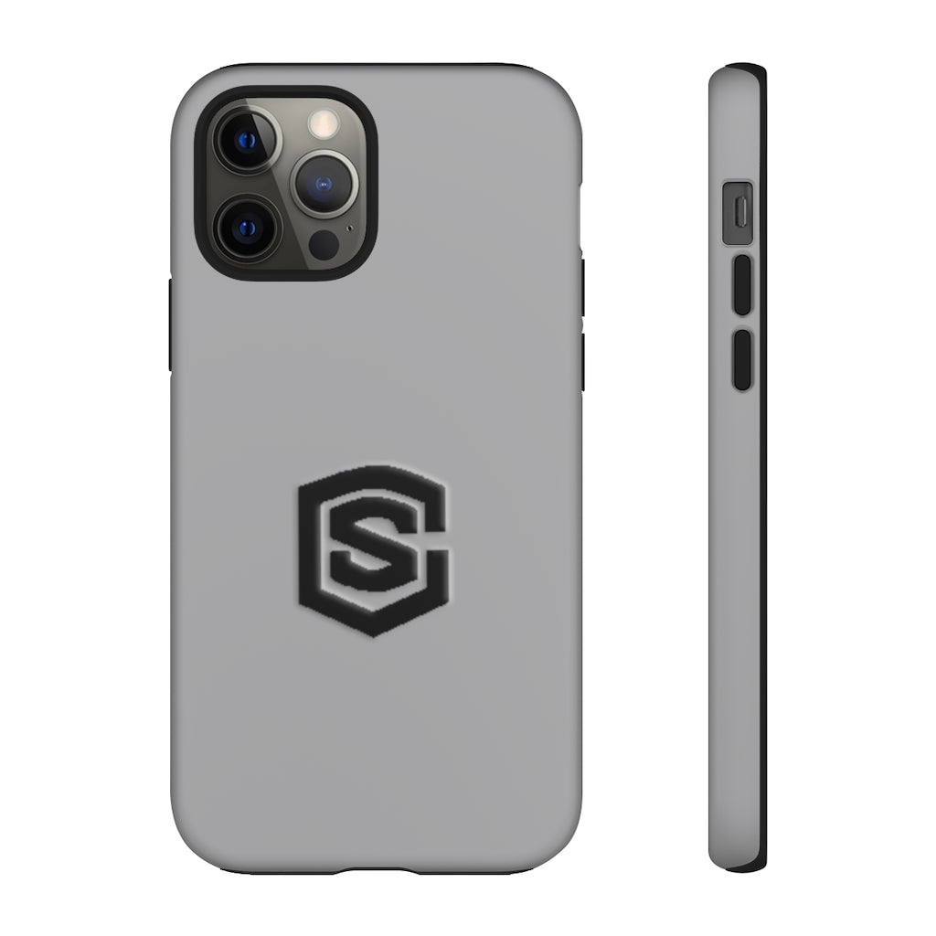 Grey Tough Cases Black Logo