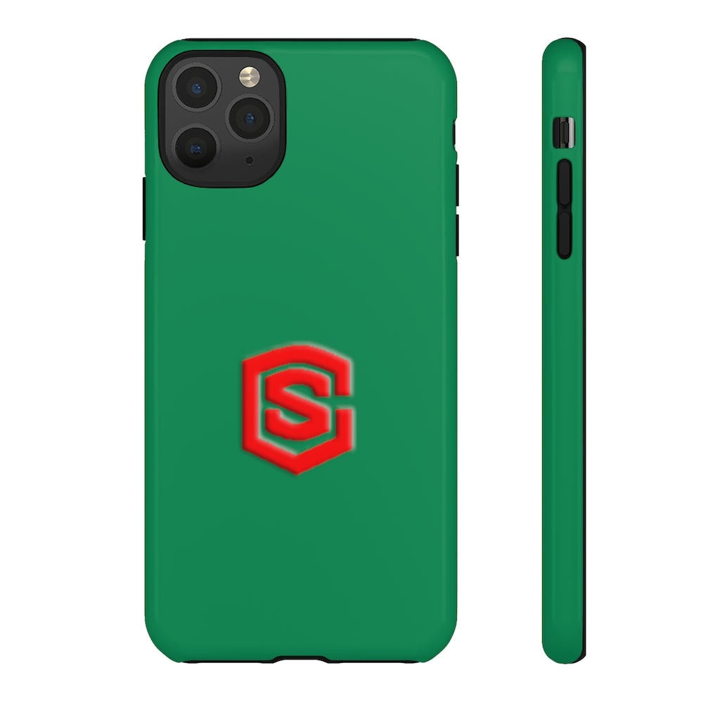Green Tough Cases Red Logo