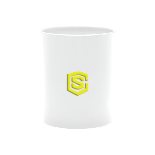 White Custom White Mug (New)(11OZ)(Made In AUS) with Yellow Logo Custom White Mug (New)(11OZ)(Made In AUS)
