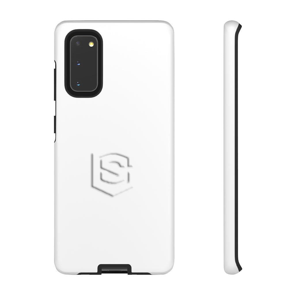 White Tough Cases White Logo