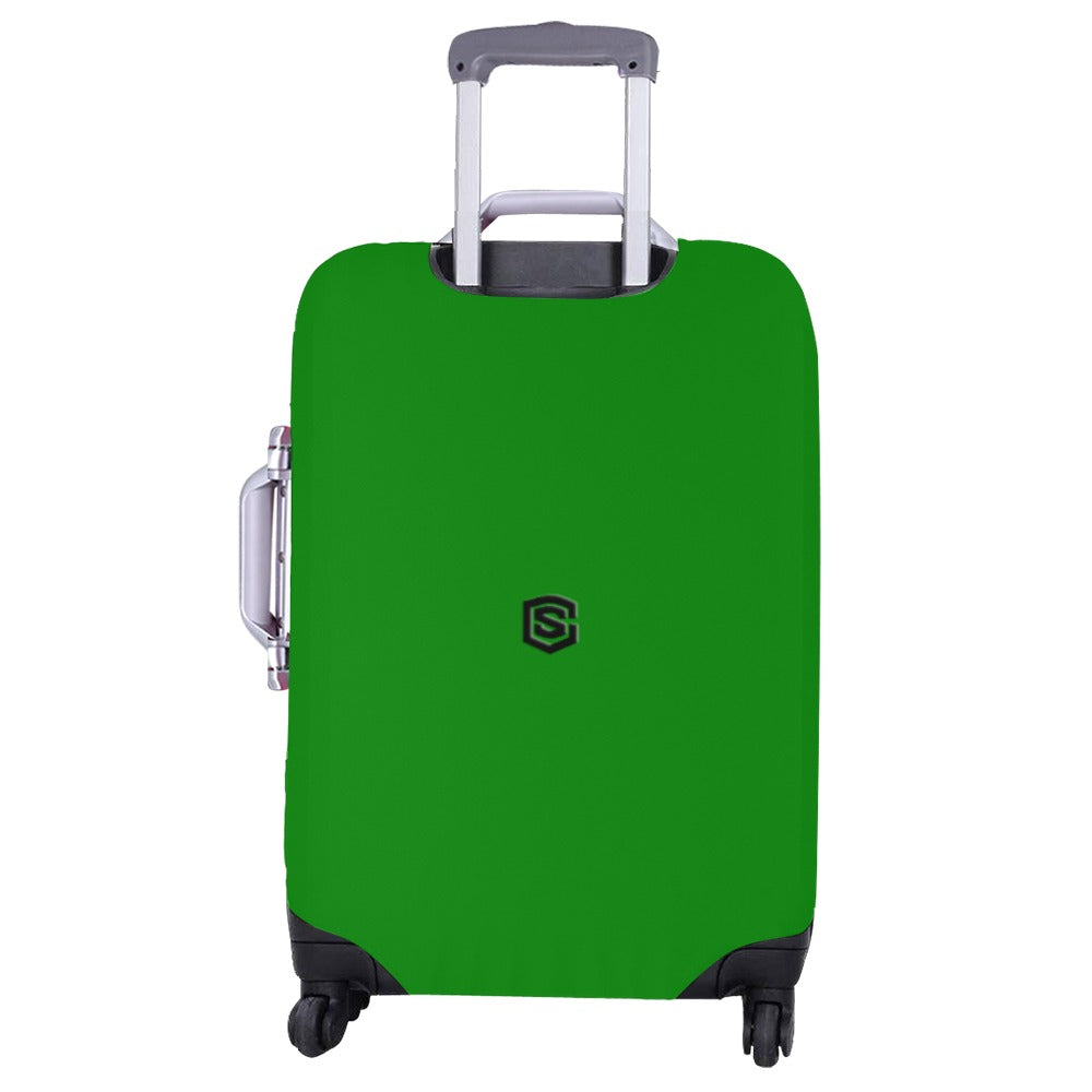 GREEN LUGGAGE COVER WITH BLACK LOGO Luggage Cover (Large Size) (26"-28")