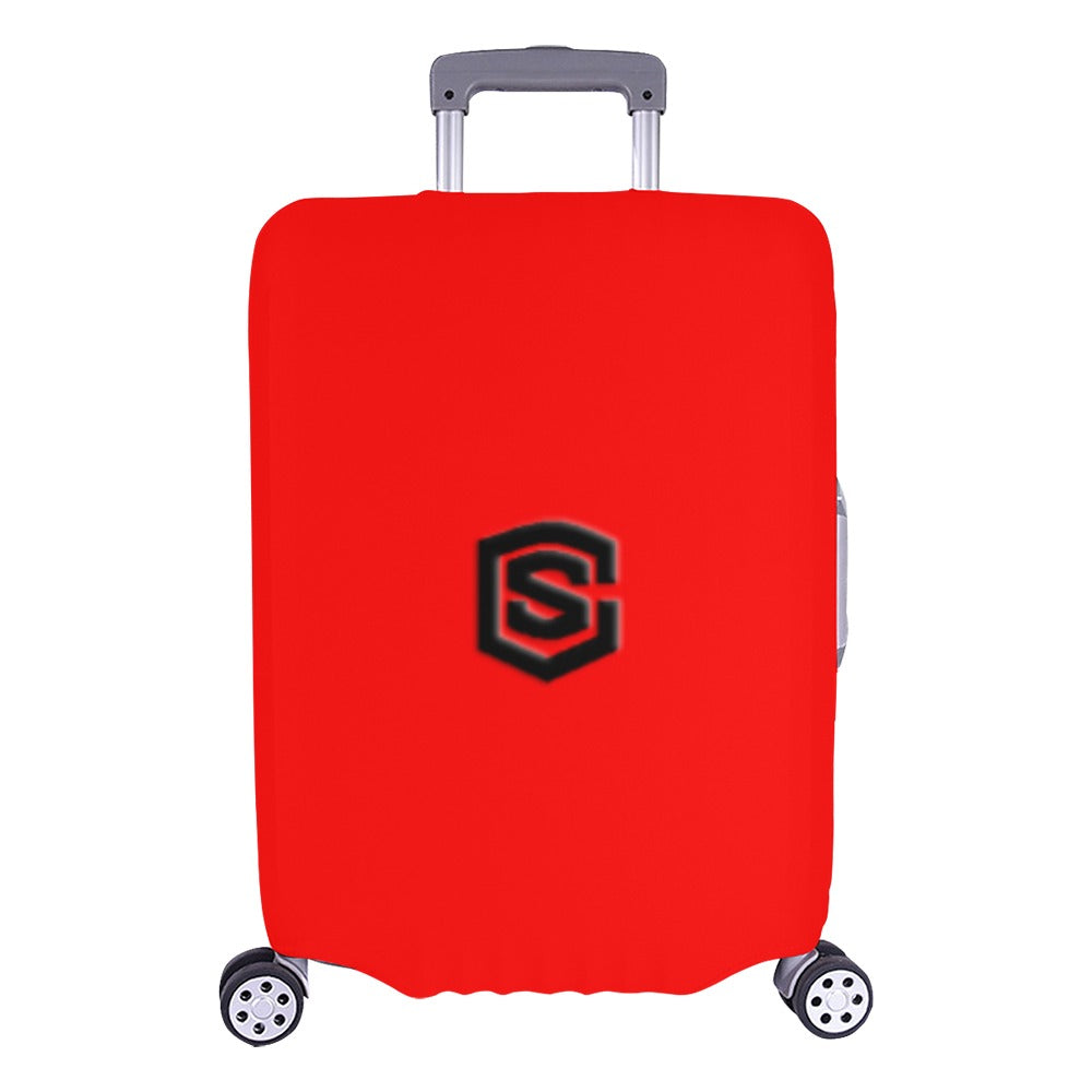 RED LUGGAGE COVER WITH BLACK LOGO Luggage Cover (Large Size) (26"-28")