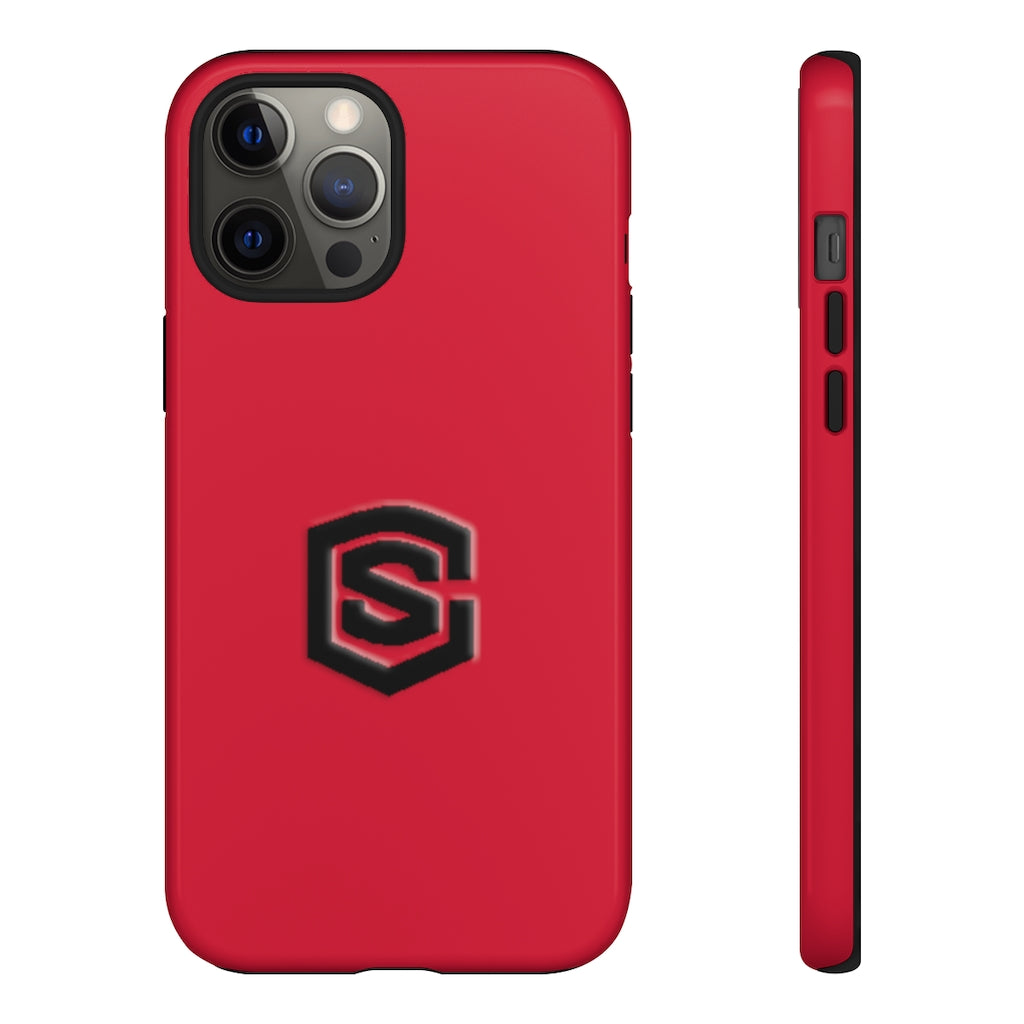 Red Tough Cases Black Logo