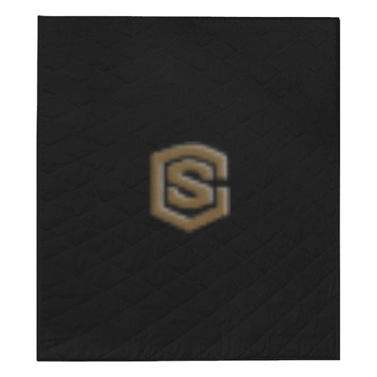 BlackCustom Quilt Brown Logo Custom Quilt  70" x 80"