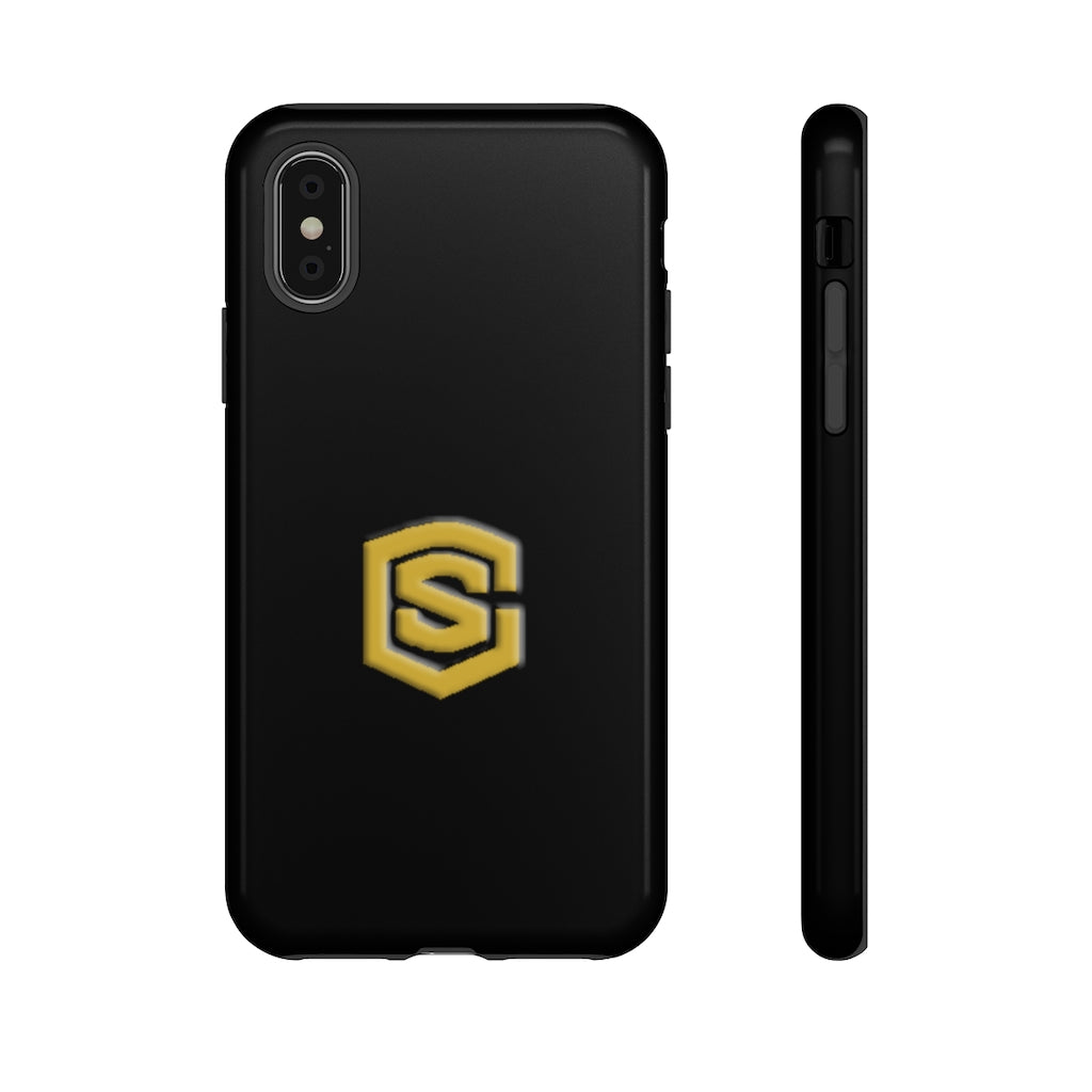 Black Tough Cases Gold Logo