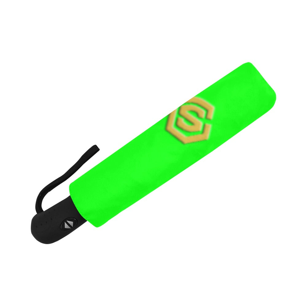 Green Anti-UV Automatic Umbrella With Gold Logo Anti-UV Automatic Umbrella(Outside Printing)(Model U09)