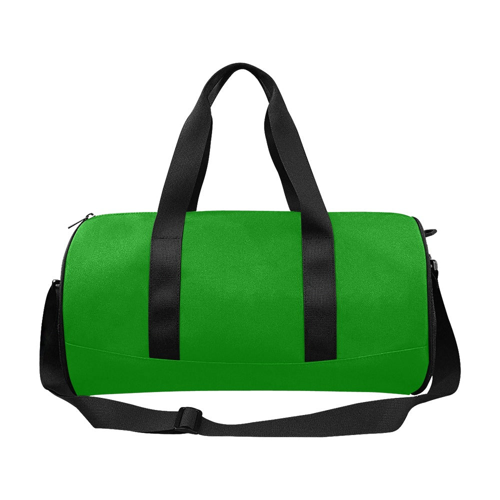 GREEN TRAVEL BAG WITH BLACK LOGO Travel Duffel Bags (Model 1679)