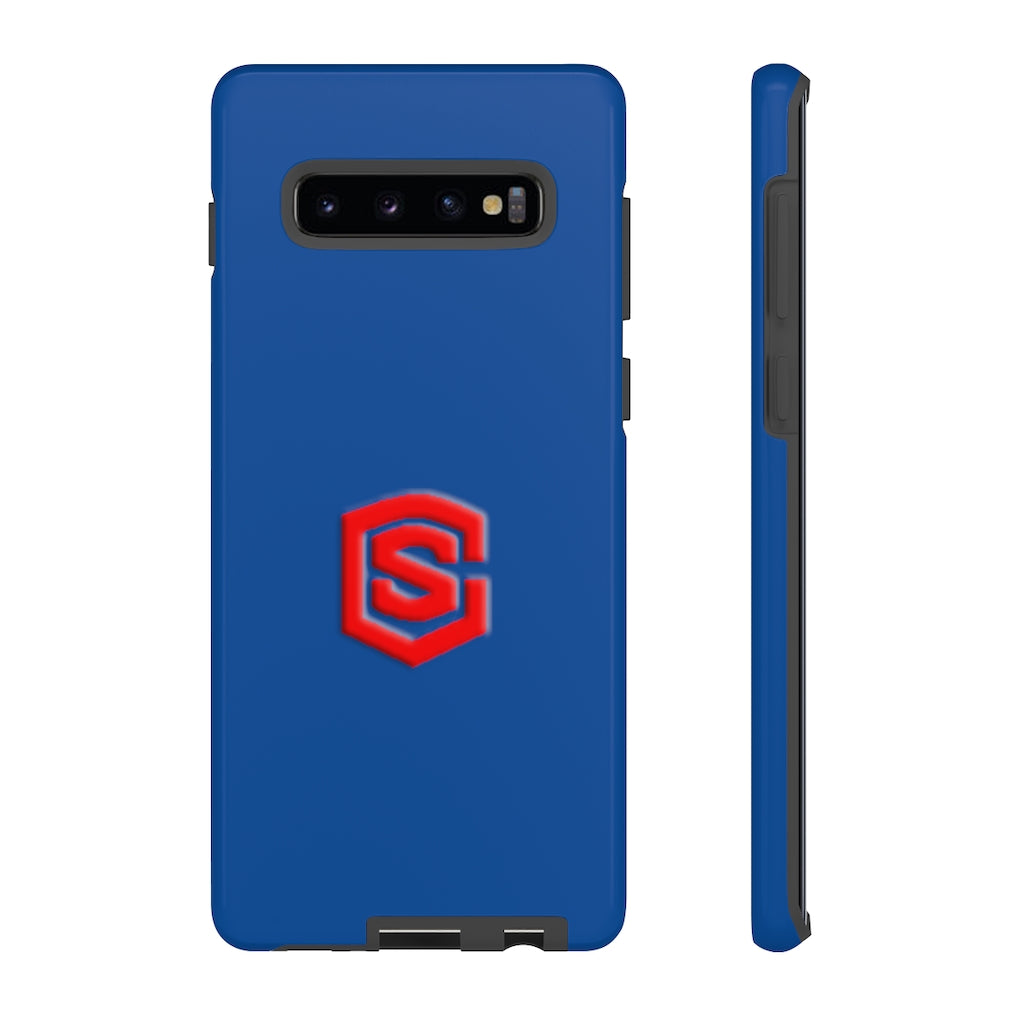 Blue Tough Cases Red Logo