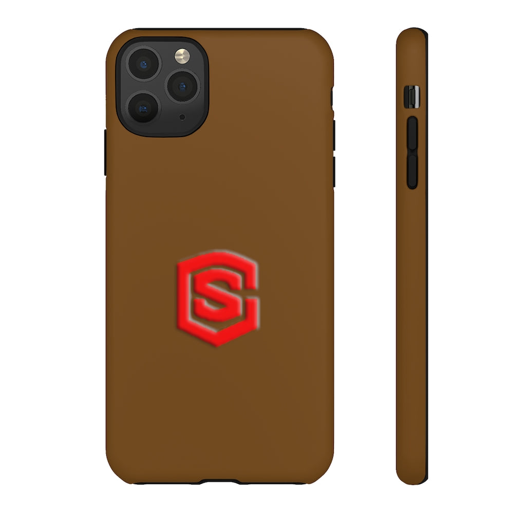 Brown Tough Cases Red Logo