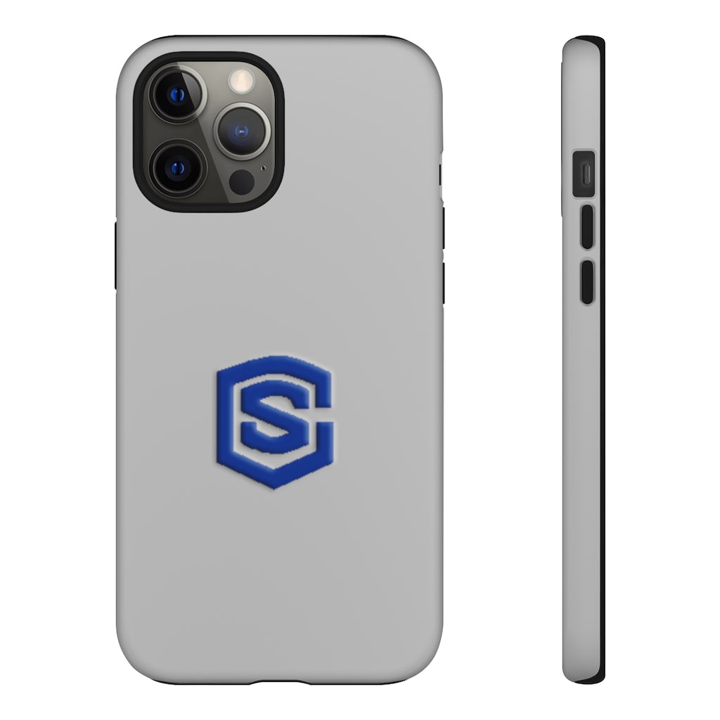 Grey Tough Cases Blue Logo