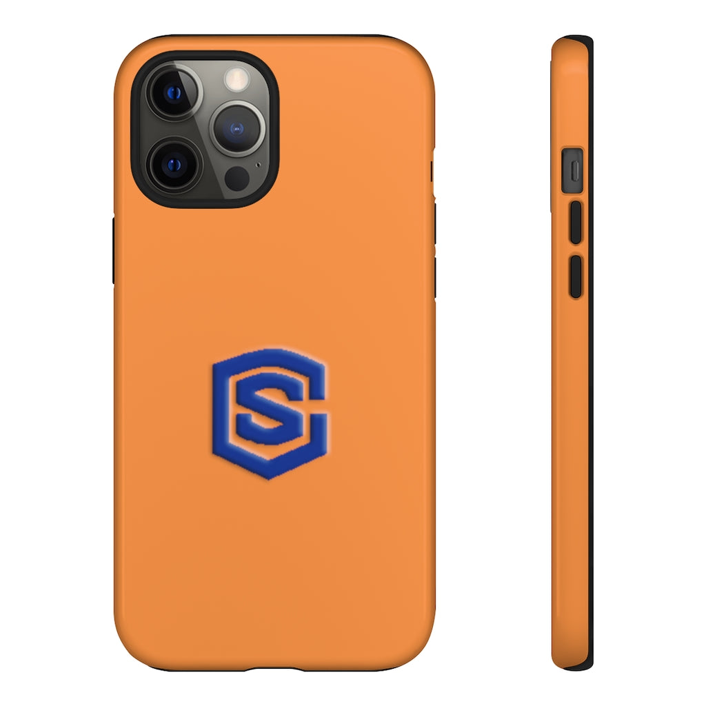 Orange Tough Cases Blue Logo