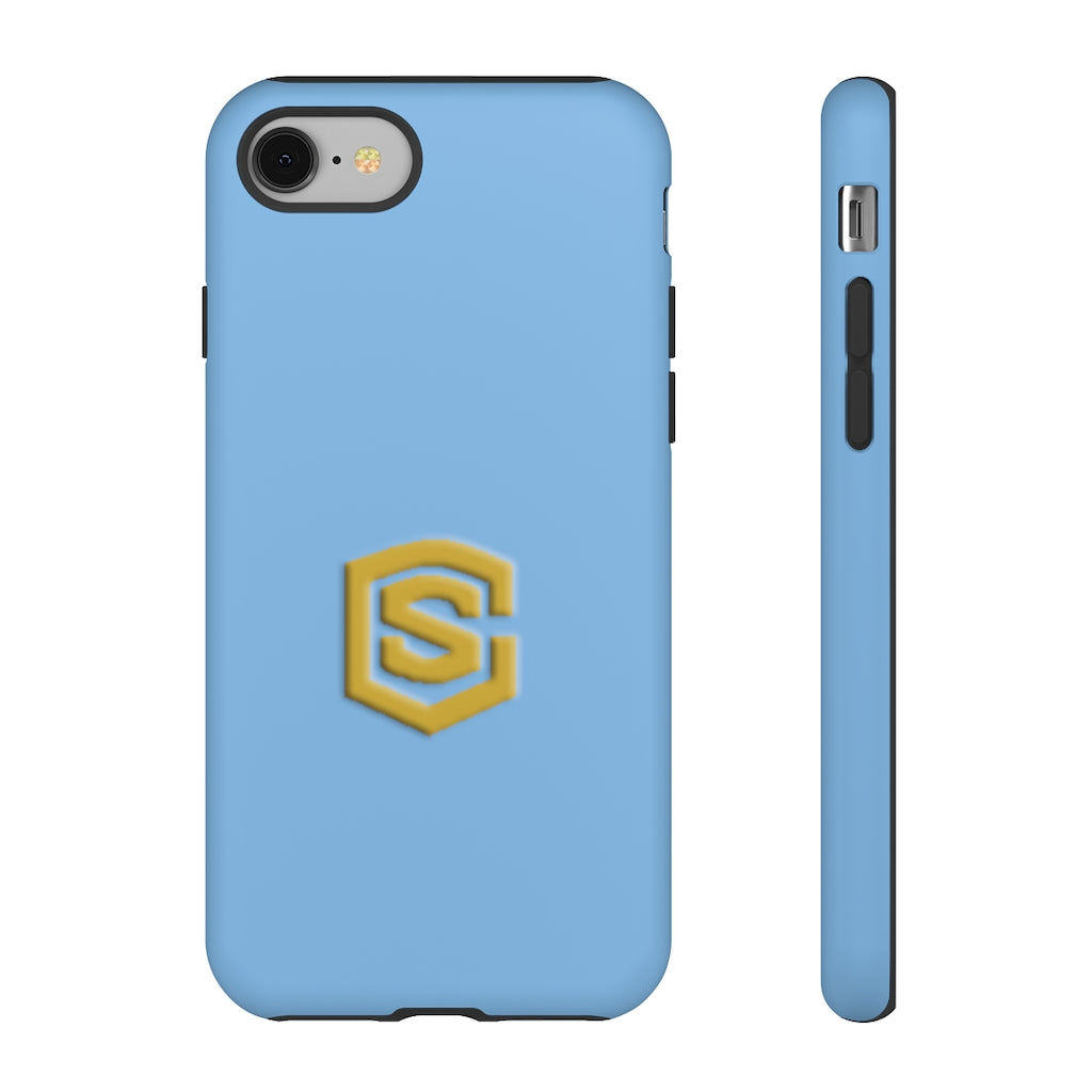 Blue Tough Cases Gold Logo