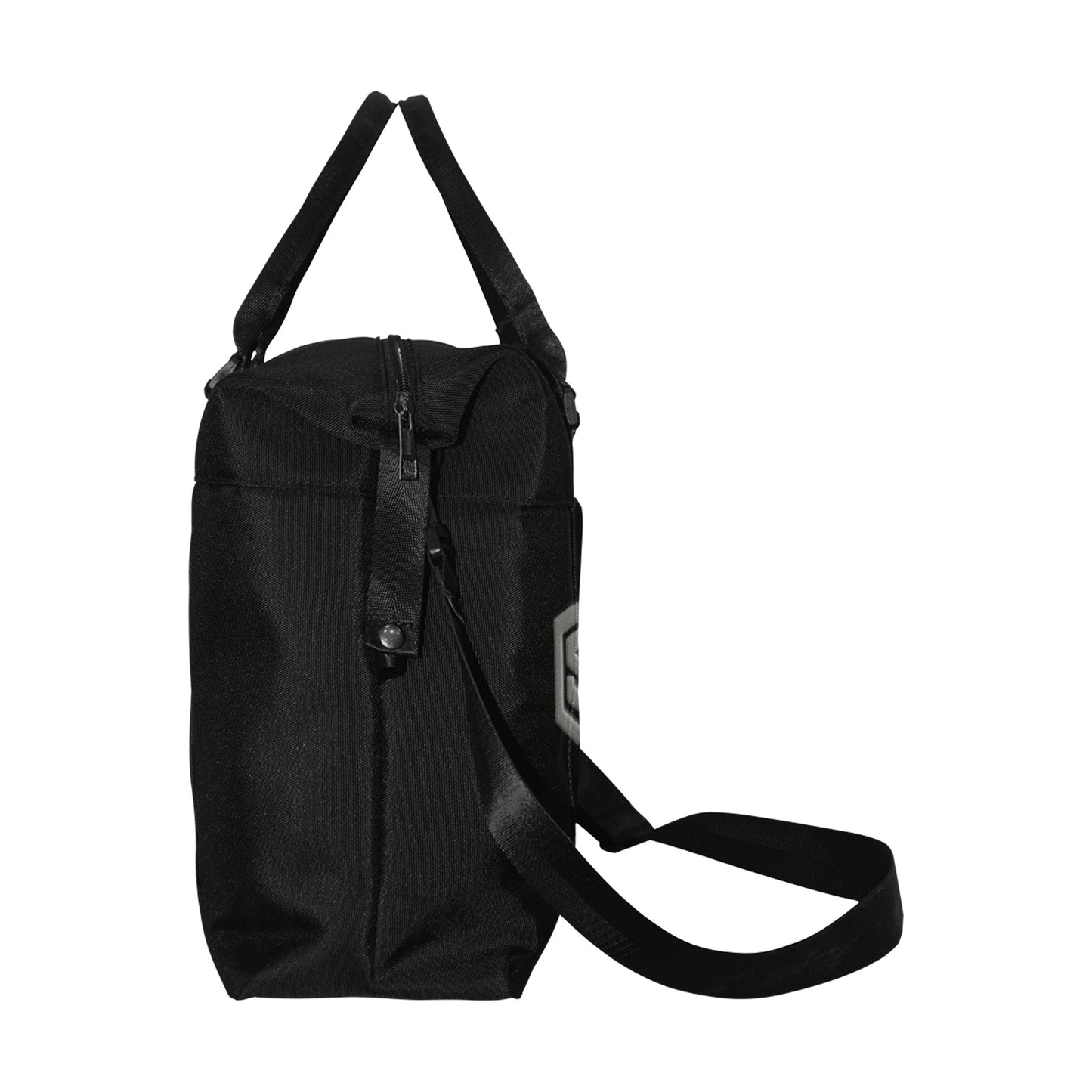 Black Large Capacity Duffle Bag With Grey Logo Large Capacity Duffle Bag(Model1715)