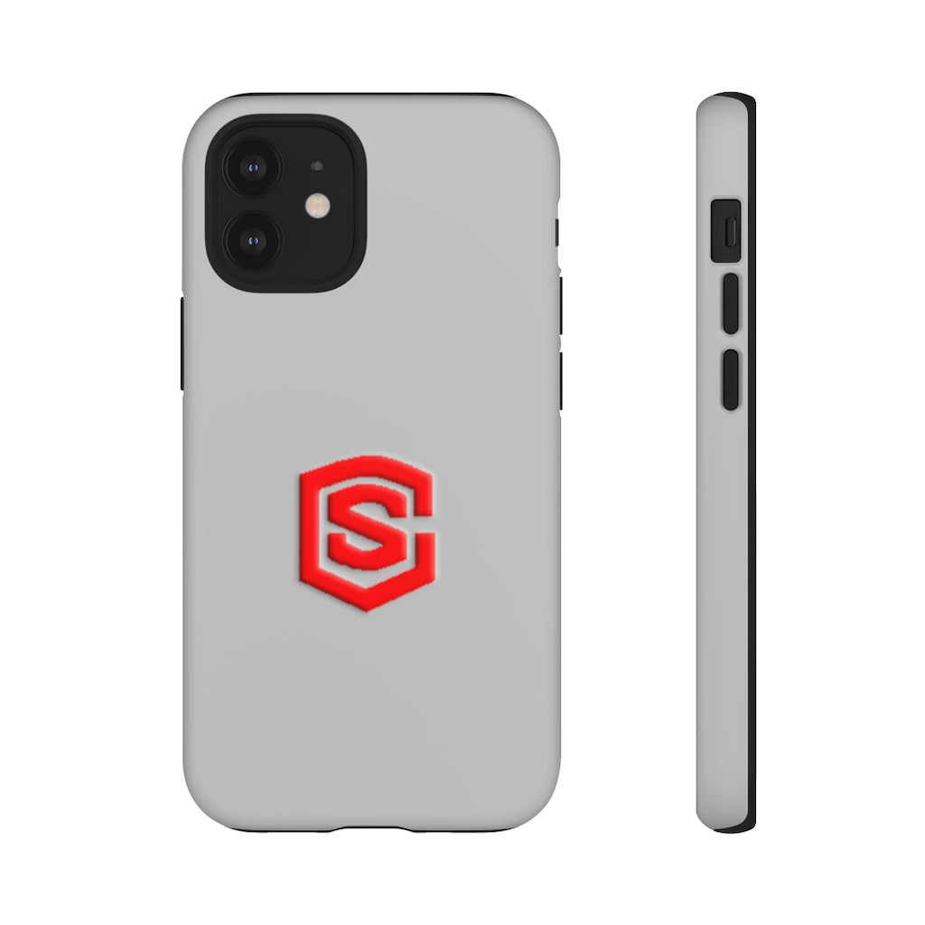 Silver Tough Cases Red Logo