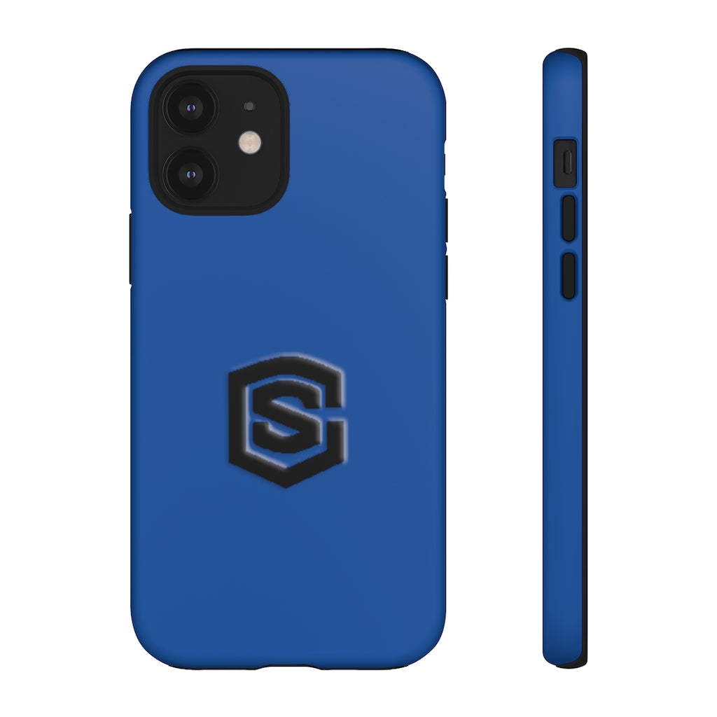 Blue Tough Cases Black Logo