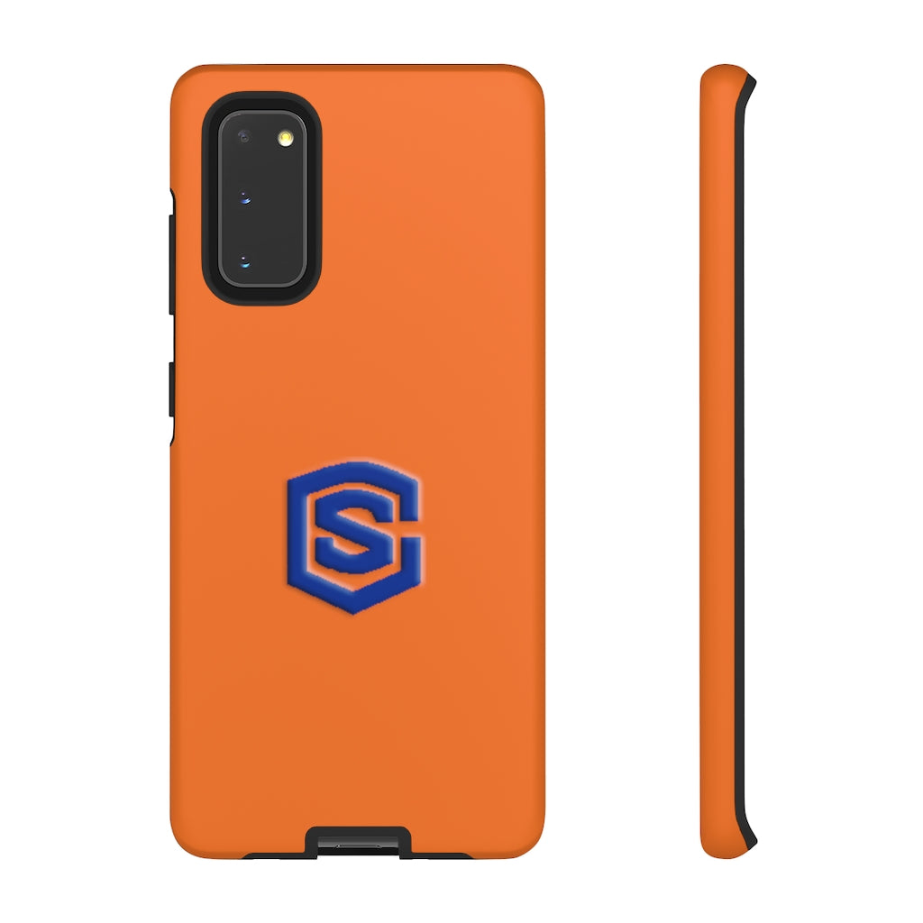 Orange Tough Cases Blue Logo