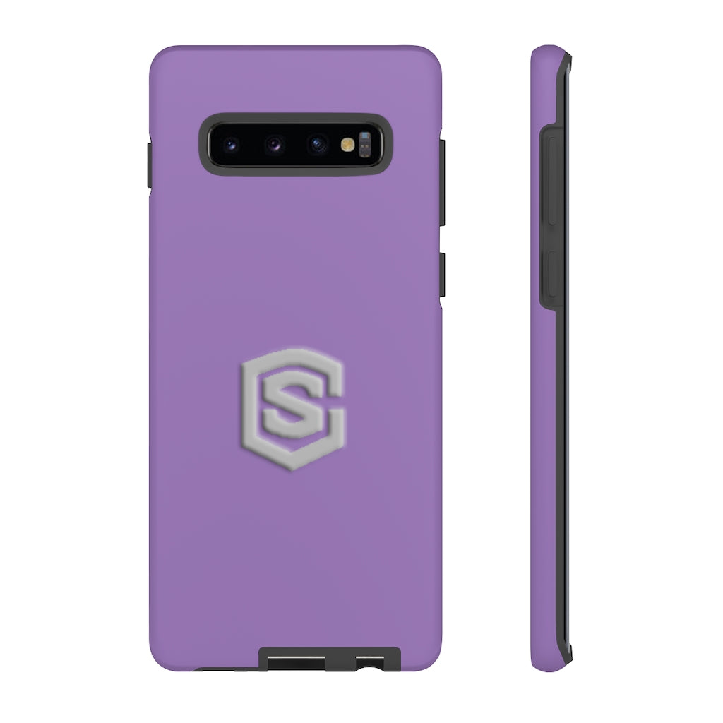 Purple Tough Cases Silver Logo