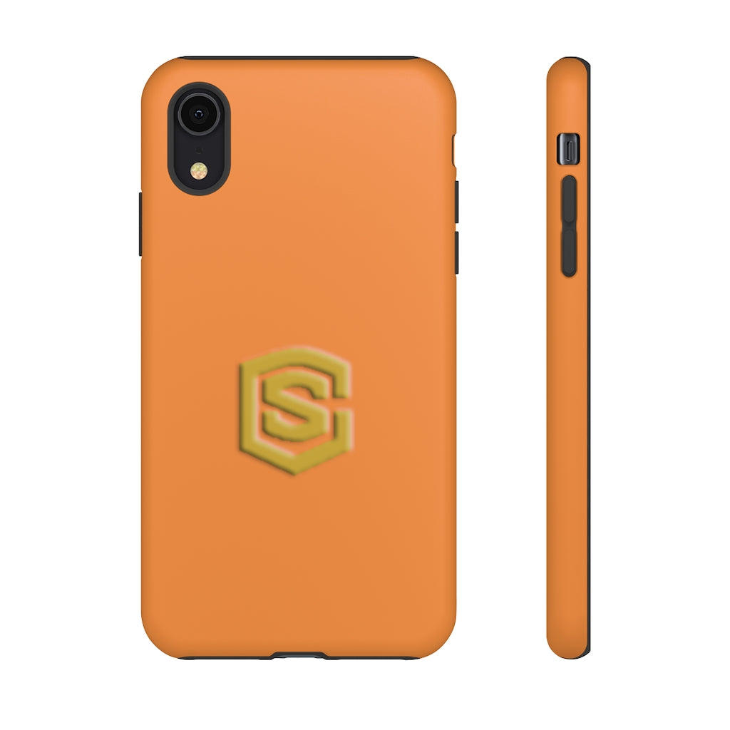 Orange Tough Cases Gold Logo