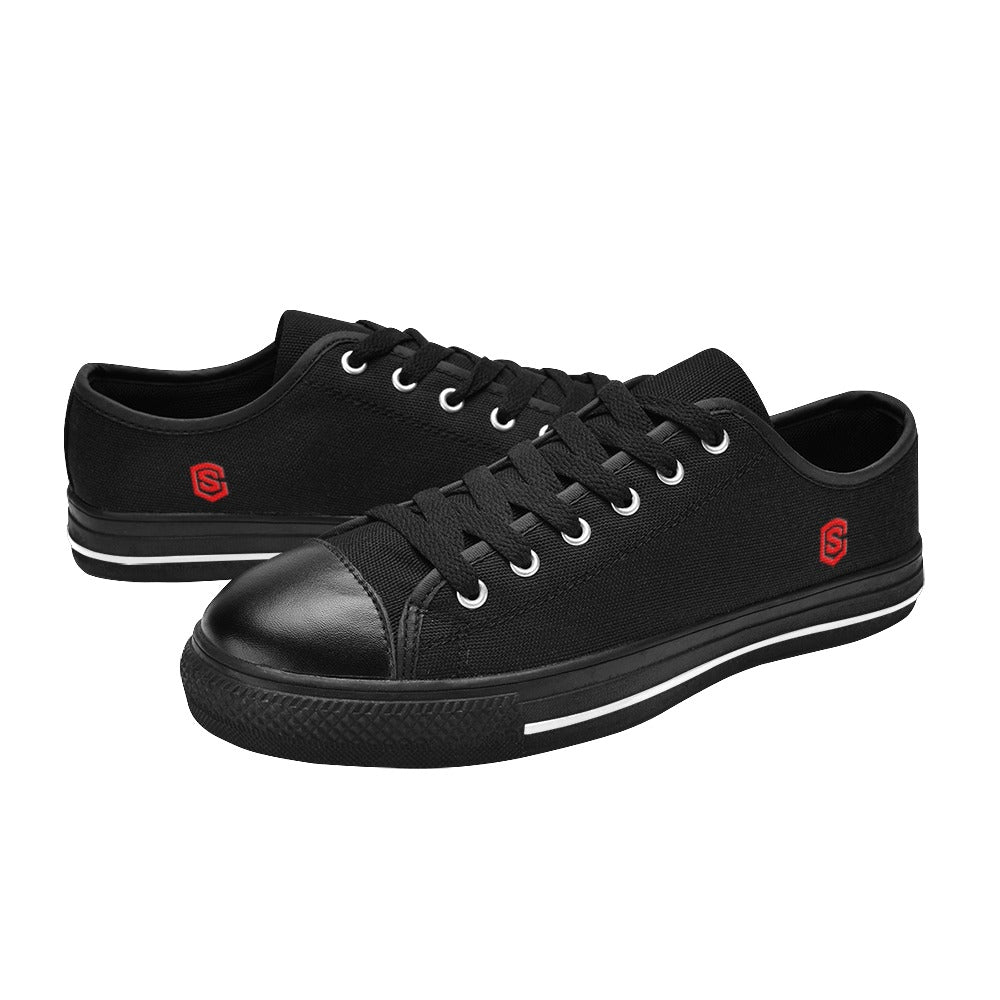 Red logo Men's Classic Canvas Shoes (Model 018)